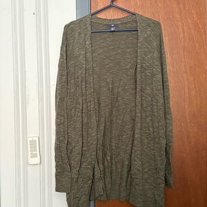 Gap open front Olive cardigan